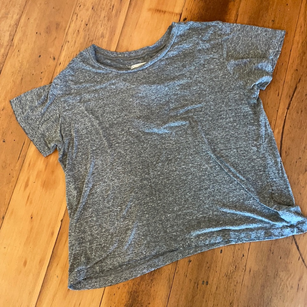 Current/Elliott Short Sleeve Heather Grey Shirt